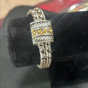 Intricate Silver and Gold Women's Bracelet